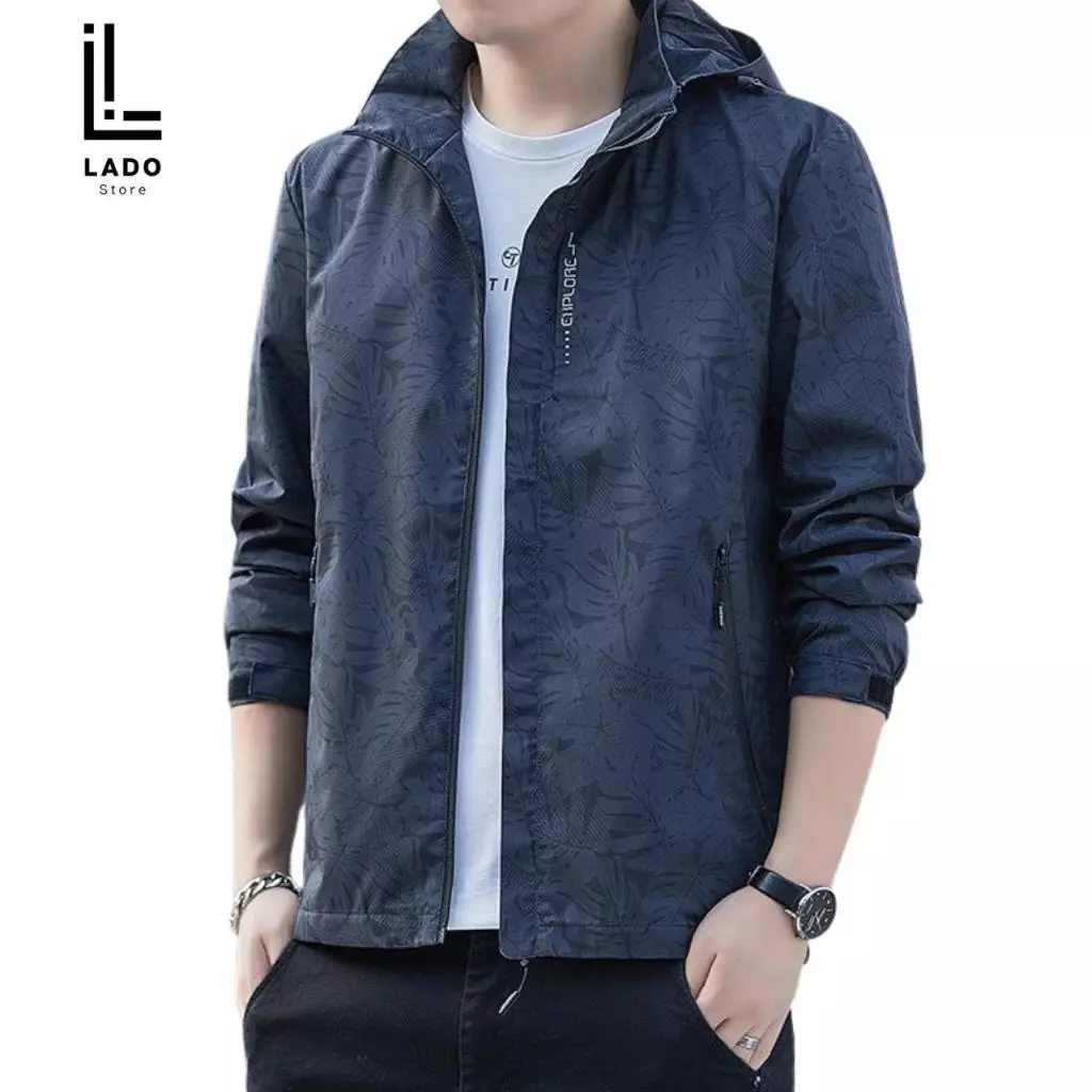 [ Lót lưới họa tiết ] Áo khoác gió nam 2 lớp chống nước họa tiết LADO, chất gió tráng bạc, chống mưa, chống gió, ngăn ti