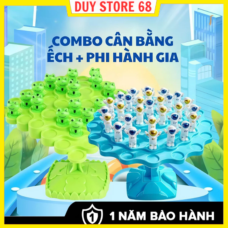 Đồ Chơi Cân Bằng Ếch Phi Hành Gia Vui Nhộn Giáo Dục Cho Bé - Cây Cân Bằng Tương Tác Giữa Mẹ Và Bé