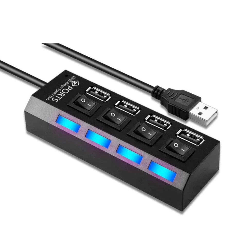 Thiết bị chia cổng USB 4 cổng có công tắc