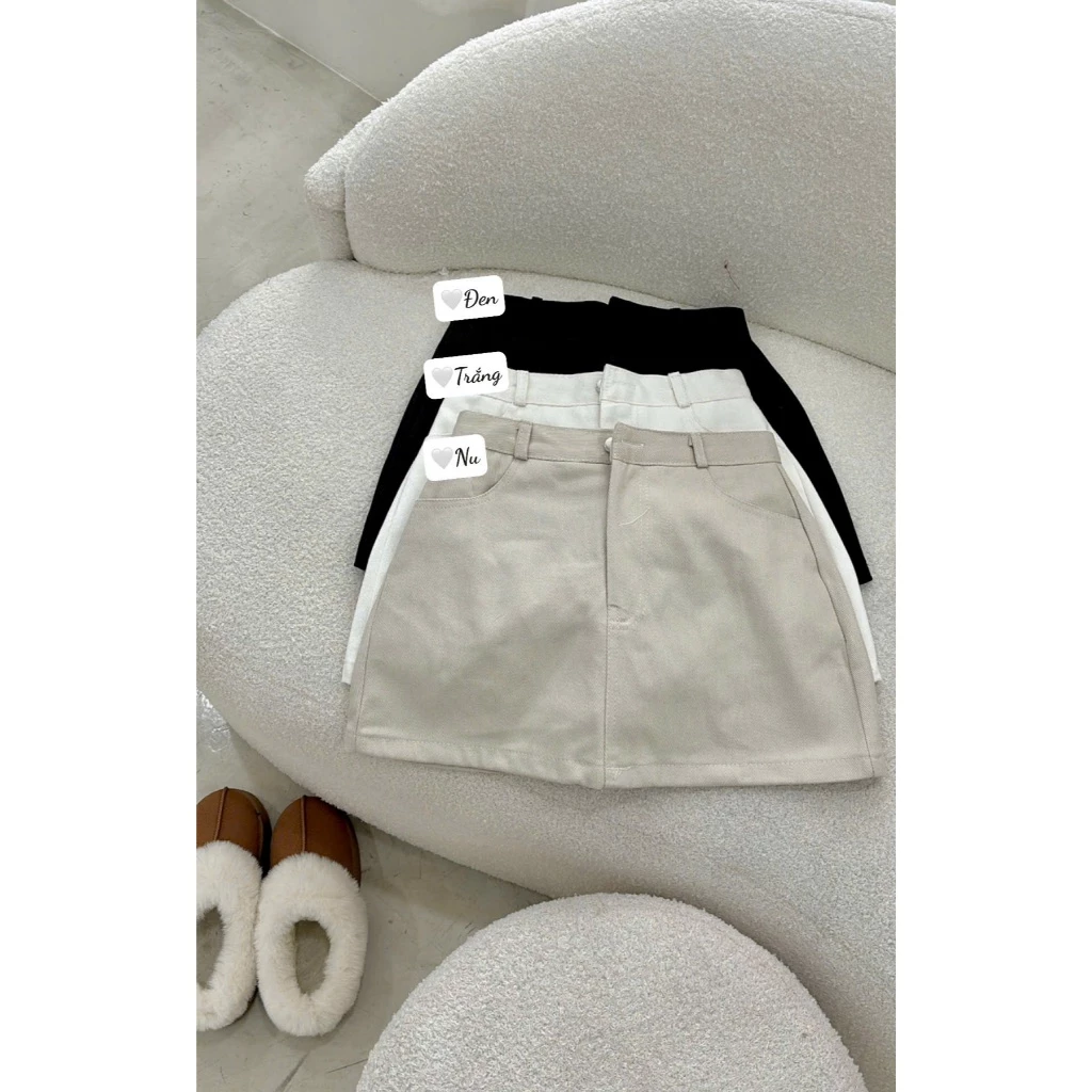 Chân Váy Ngắn Dáng A Basic Lót Quần Kaki [Một Mẩu House]