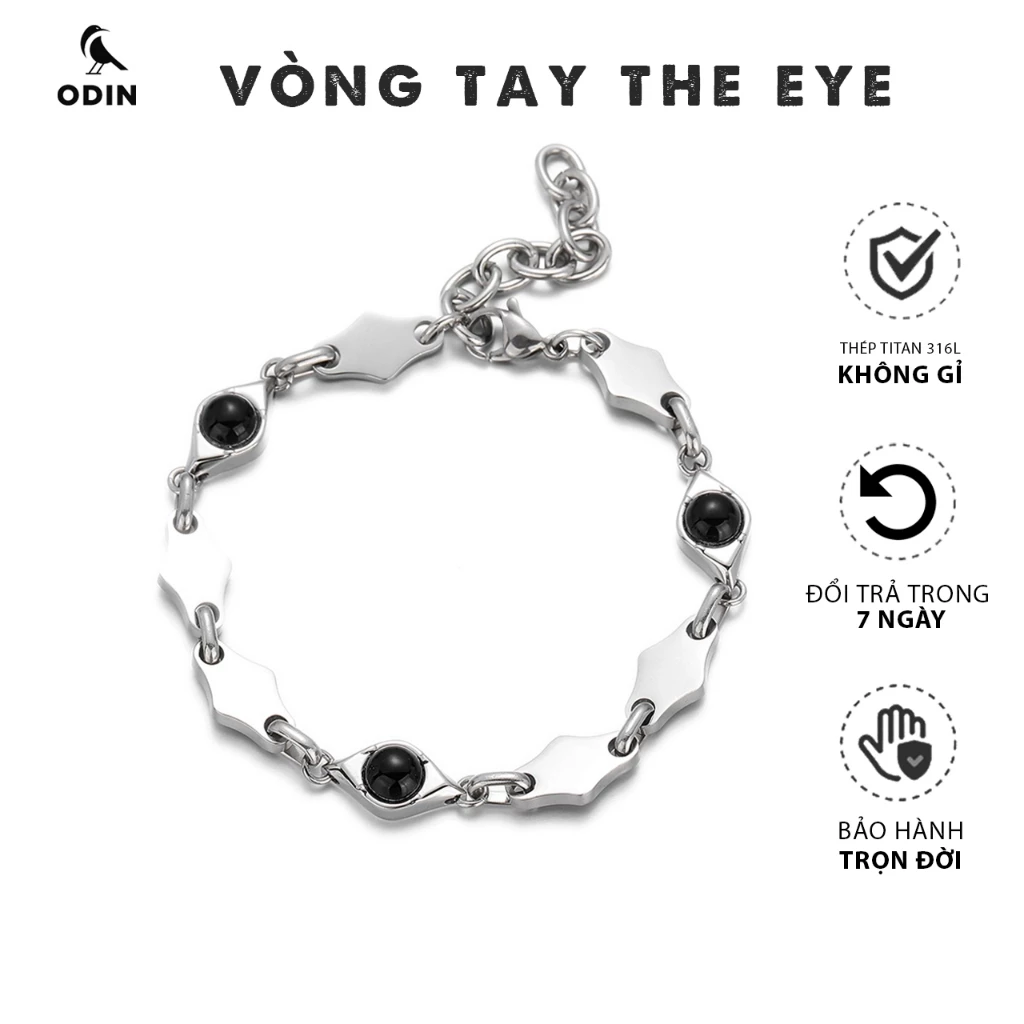 Vòng tay ODIN The EYE - Freesize -Thép Titan 316L - Bảo hành trọn đời - Full box chính hãng