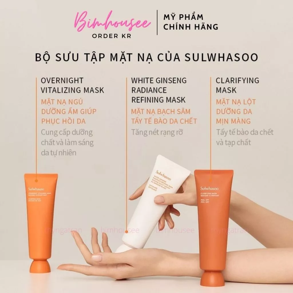 [Đọc kĩ mô tả] Mặt nạ lột nạ ngủ nhân sâm sáng da thảo mộc SULWHASOO SKIN CLARIFYING Sleeping MASK