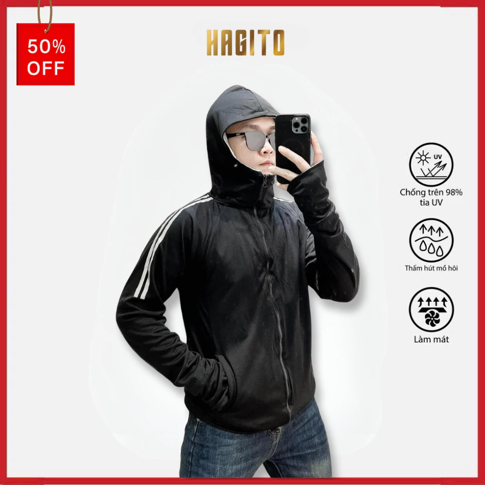 Áo Chống Nắng 2 Lớp - 2 Mặt Nam Nữ HAGITO Chất Liệu Chống Tia UV Dày Dặn Thoáng Khí