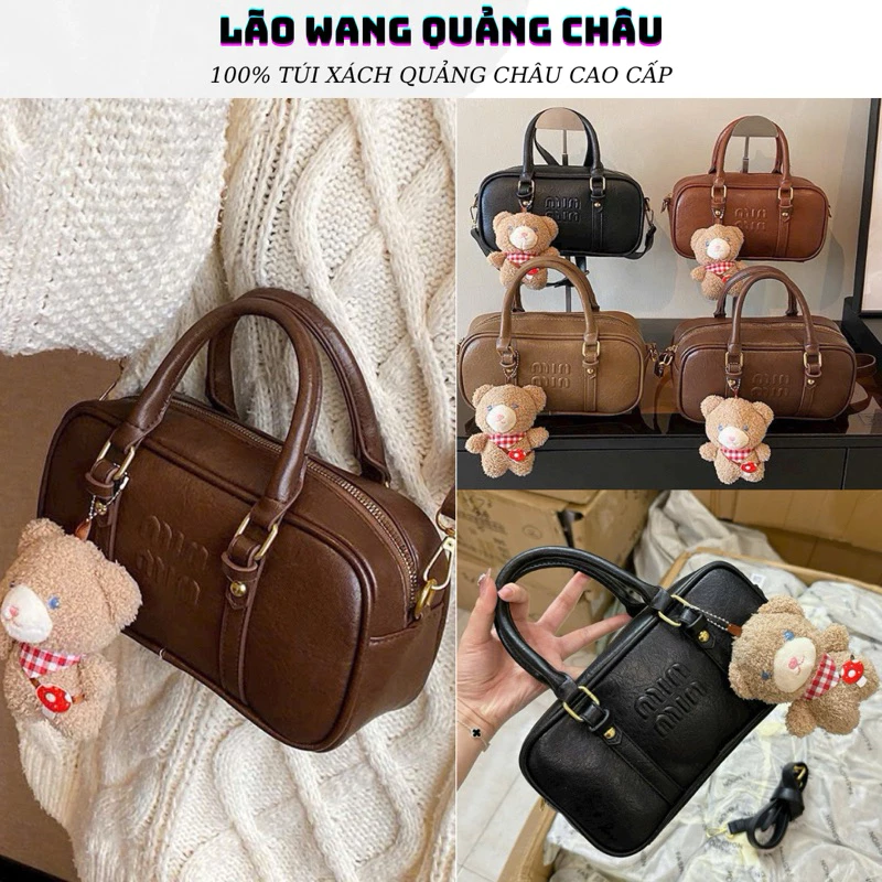 Túi trống sz 23 kèm gấu xinh