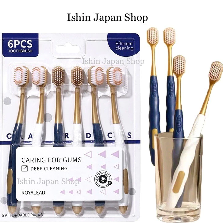 Combo 6 bàn chải đánh răng CARING FOR GUMS lông mềm BA89