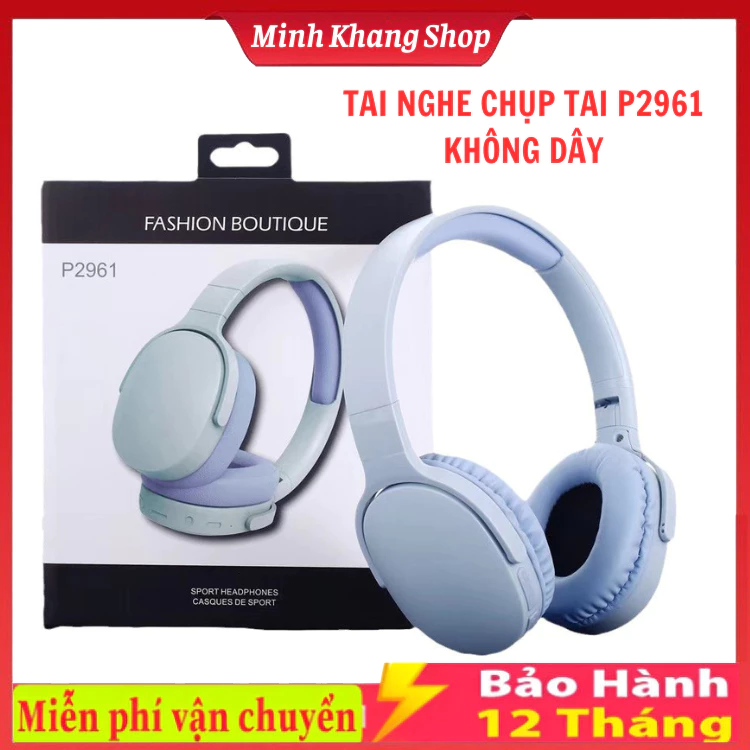 Tai Nghe Chụp Tai Bluetooth P2961 / Y08 / P47 , Tai Không Dây Có Mic , Âm Bass Cực Chất Bảo Hành 12 Tháng