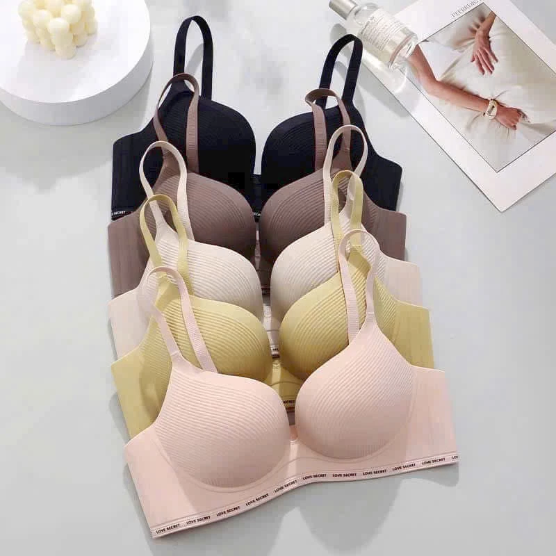 A43_Áo lót, áo ngực bra nữ không gọng đệm 2.5cm nâng v1, chất su non mềm êm, mặc thoải mái.
