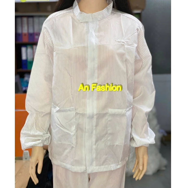 Áo Phòng Sạch/ Áo Tĩnh Điện Dài Tay Cổ trụ -bán giá sỉ