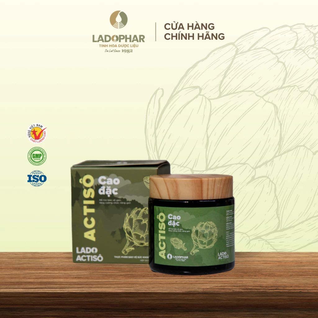 Cao Đặc Actiso Đà Lạt Ladophar bảo vệ gan và thanh lọc cơ thể (Lọ 120g) - Ladophar