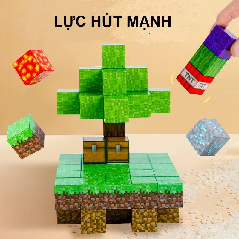 [Sale 50%]  Khối Nam Châm 2cm - Đồ Chơi Khối Xây Dựng Từ Tính Đa Dạng Mẫu Cho Bé Sáng Tạo Happykids