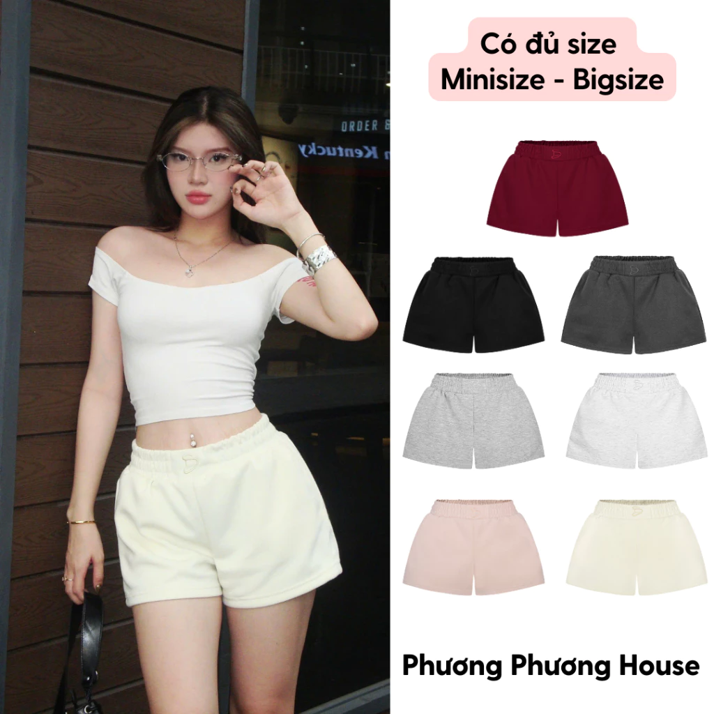 (DEAL Mở bán) Quần short Nỉ 2 Da Minisize Bigsize Phương Phương House Women Top STUDIO