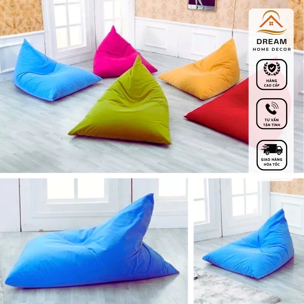 Vỏ ghế lười hạt xốp chất liệu chống thấm cao cấp hình kim tự tháp sale rẻ
