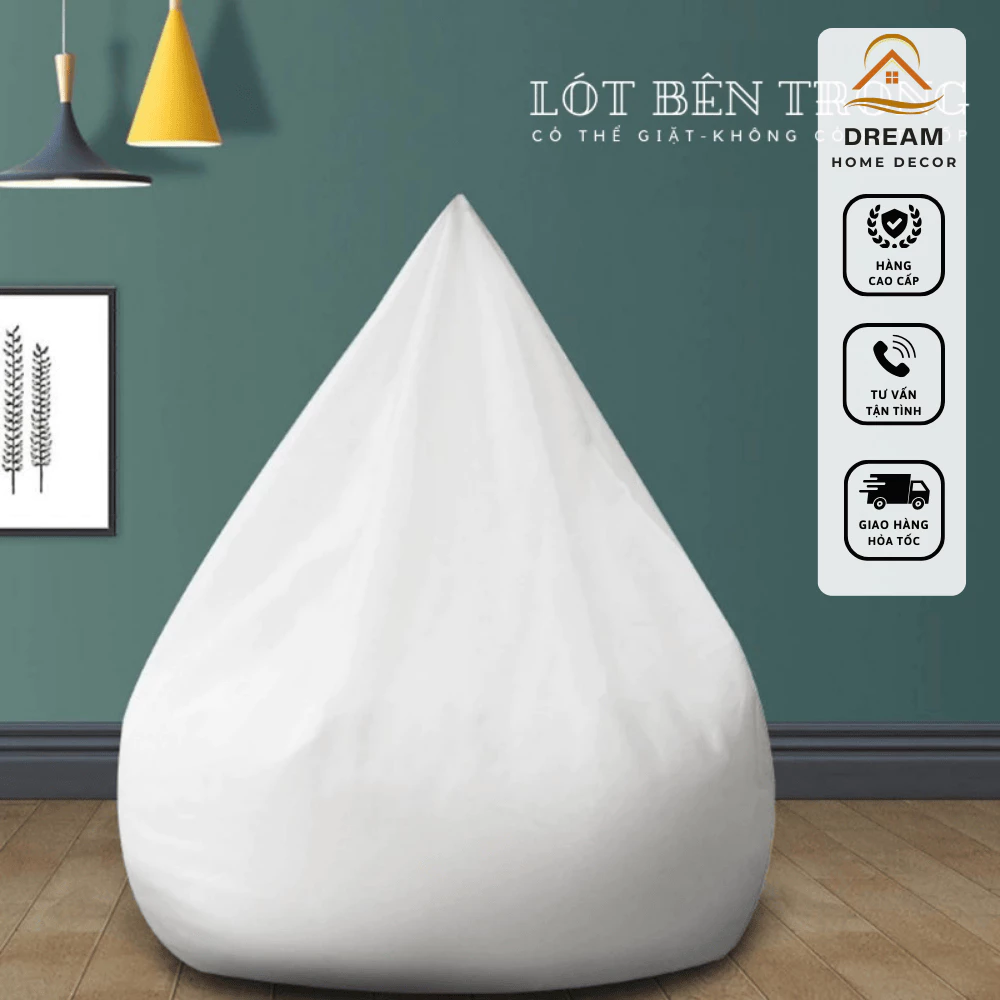 Lót ghế,lót ghế lười hạt xốp hình chữ nhật vào được các size( không bao gồm hạt xốp) màu bất kỳ