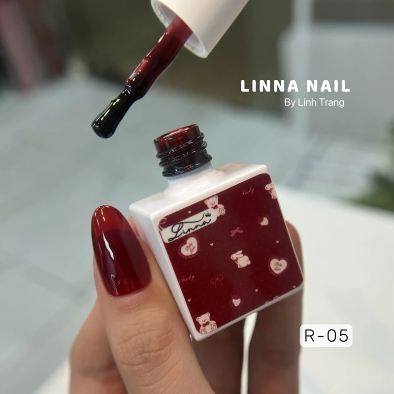 Sơn Gel Thạch Đỏ Linna Sơn Móng Làm Nail