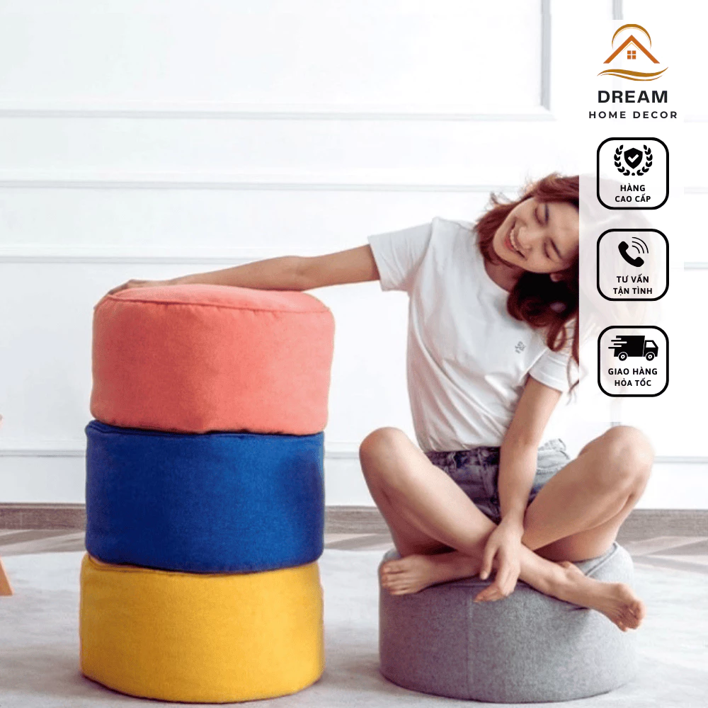 Đôn gác chân, đồ gác chân văn phòng, gối đôn 2 lớp dễ thương