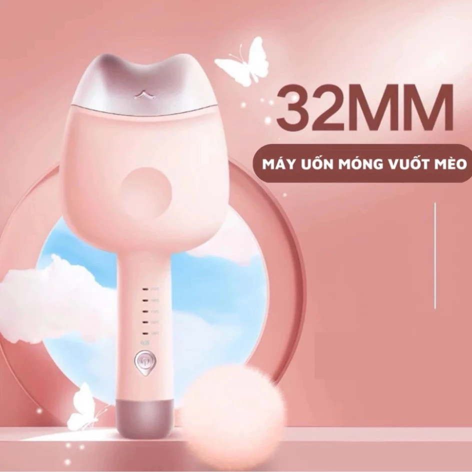 Máy Uốn Tóc Xoăn Sóng Hippie Chính Hãng Với 4 Mức Chỉnh Nhiệt Độ Chuẩn Salon (Didooglt)
