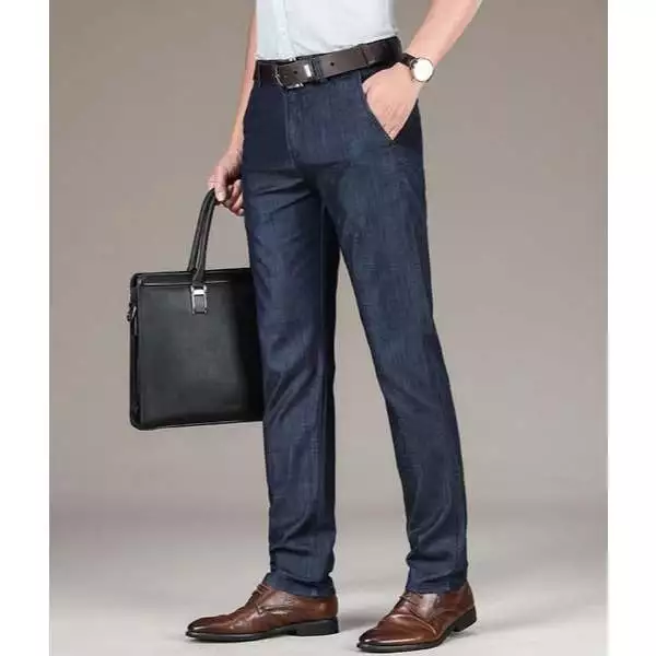 Quần Jean Nam KENZA FASHION, Quần Nam Dài, Quần Jean Công Sở, Cạp Thắt Lưng, Mềm Mịn, Không Nhăn (Đủ Size 45-90Kg)