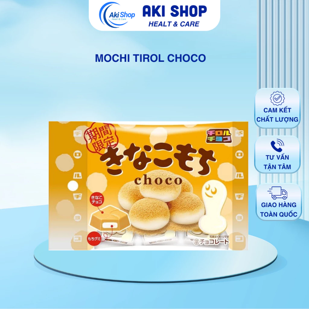 Kẹo Dẻo Mochi Tirol Choco Đậu Nành Kinano Nhật Bản
