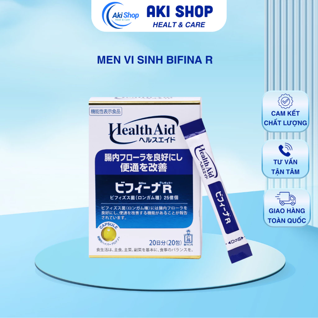 Men Vi Sinh Bifina Nhật Bản - Loại R 20 Gói - Giảm Chướng Bụng, Đầy Hơi, Ăn Uống Khó Tiêu