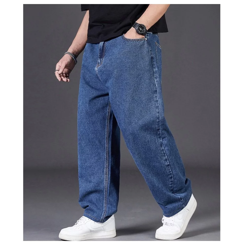 Quần Jean Nam KENZA FASHION KJ110, Quần Nam Dài, Quần Ống Rộng, Cạp Cúc Phối Chun Co Giãn Đủ Size Từ 50-120kg