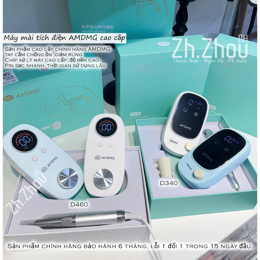Máy mài móng tích điện AMDMG D340, máy mài tích điện amdmg D460  ,máy mài amdmg chính hãng, máy mài nail cao cấp