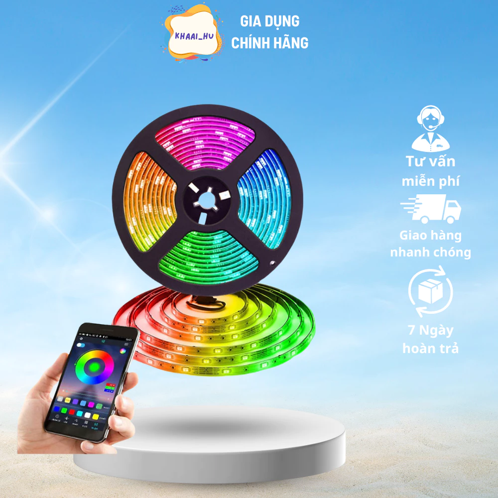 Đèn Led RGB 16 Triệu Màu Kết Nối Thông Minh Nháy Theo Nhạc Trang Trí Decor Nhà Cửa (Didooglt)