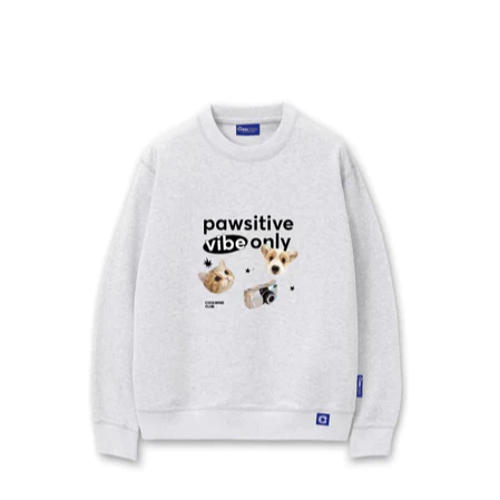 Áo Sweater Nỉ Bông Form Rộng Nam Nữ Unisex Dáng Oversize Xám Tiêu In Hình Nhiều Phân Loại