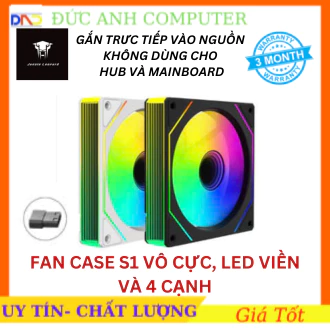 <FULL VAT> Fan Case S1 Led RGB Tự Động Đổi Màu - Không Đồng Bộ Hub Và Mainboard, Gắn Trực Tiếp Vào Nguồn Máy Tính