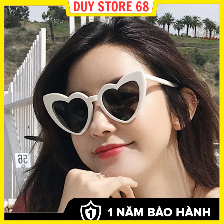 Kính Mát Hình Trái Tim Phong Cách retro Thời Trang Cho Nữ