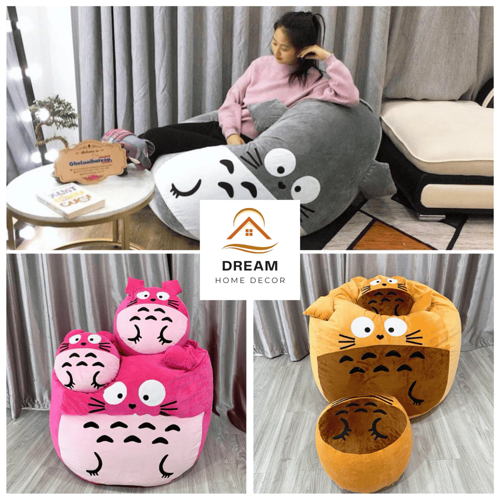 [Hỏa Tốc HCM] Ghế Lười Hạt Xốp Totoro Siêu Yêu Đầy Đủ Màu Sắc Kích Thước( chỉ gồm ghế ngồi)