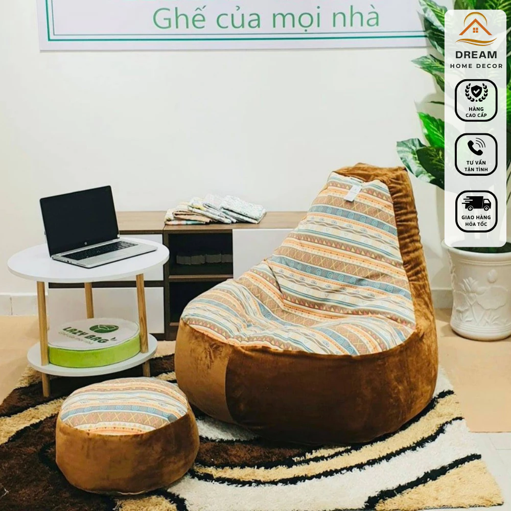 {Hỏa Tốc } Ghế lười hạt xốp đọc sách, xem phim thoải mái size XXL - đủ màu