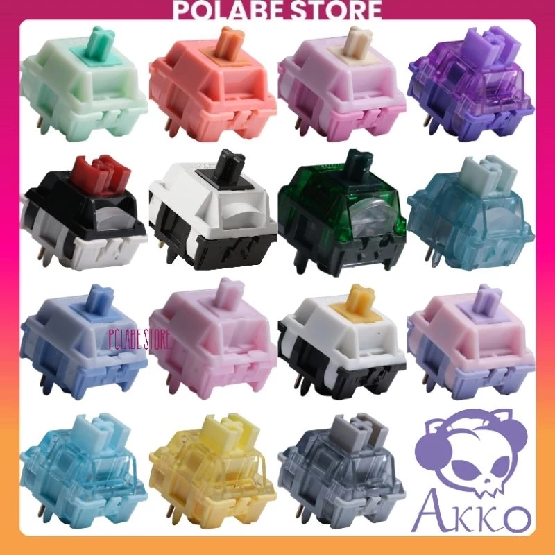 [Combo 10/2] Switch Akko V3 Pro Series Cream Blue Pro / Piano / Botany / Mirror / Stella Rose Polabe