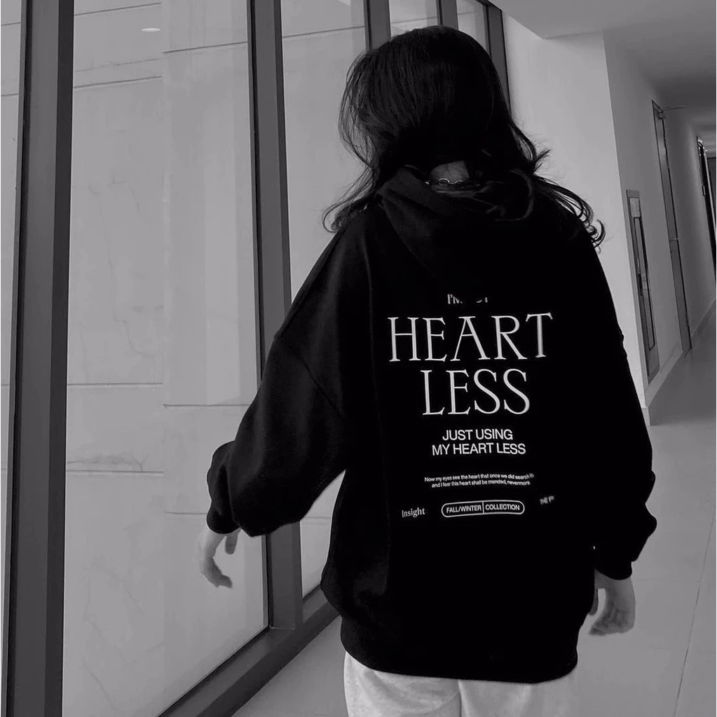 Áo Hoodie unisex HEARTLESS , áo hoodie nỉ bông form rộng dày dặn oversize cá tính hiện đại