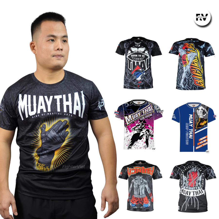 ( MẪU MỚI ) Áo Phông Muay Thai Thun Lạnh Mẫu Áo Muay Thái SMT Born To Be