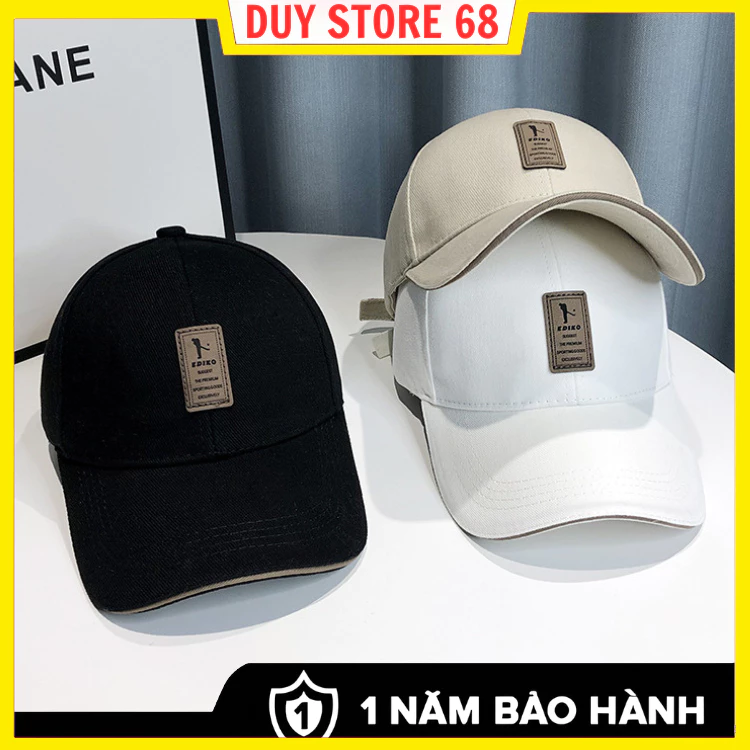 Mũ lưỡi trai nam thời trang Ediko vải cotton nhiều màu