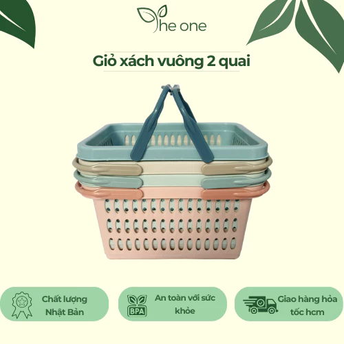 Giỏ xách 2 quai Châu Hưng cao cấp thiết kế nhỏ gọn làm từ nhựa pp an toàn