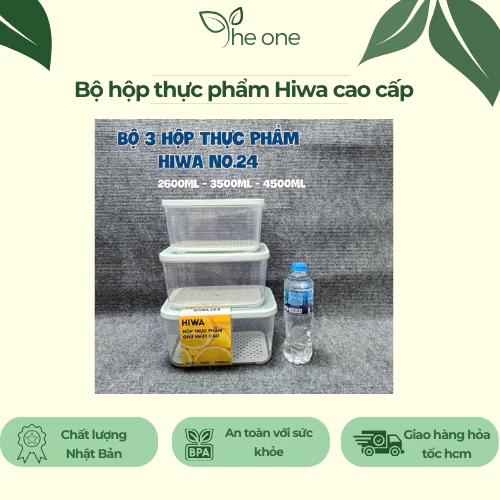 Hộp đựng thực phẩm cao cấp Hiwa, Chất liệu nhựa pp k mùi, chịu nhiệt tốt, ngăn mùi hiệu quả