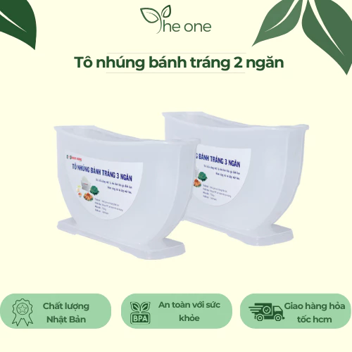 Tô nhúng bánh tráng 3 ngăn cao cấp. Nhựa pp an toàn, không mùi hôi, thiết kế gọn và tiện dụng