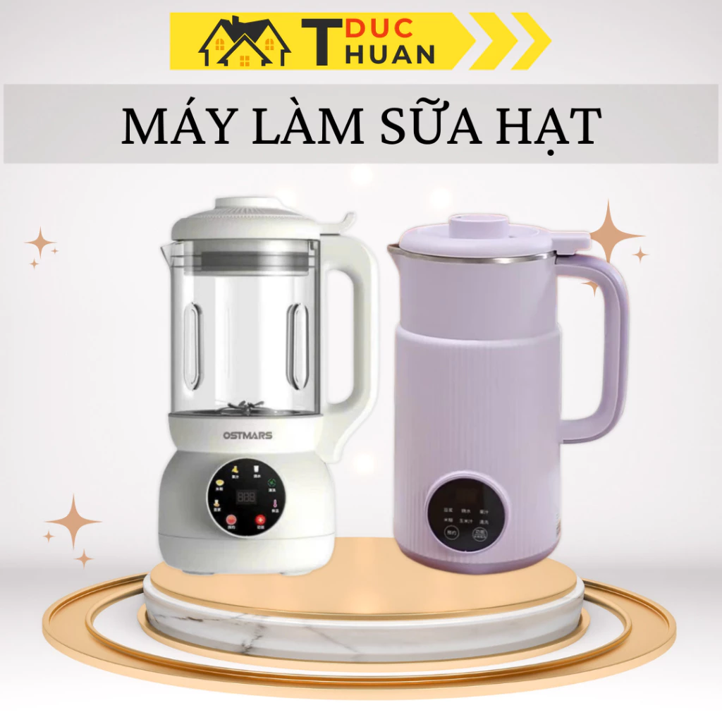 [Bản Tiếng Việt] Máy làm sữa hạt OSTMARS 800 1L 2L giữ ấm hẹn giờ lên tới 12 tiếng - ĐT HOME