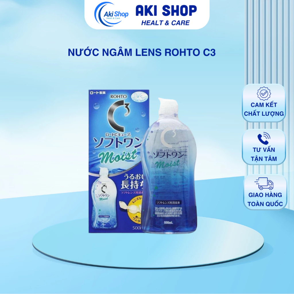Nước Ngâm Lens / Kính Áp Tròng ROHTO C3 Nhật Bản - Chất Lượng