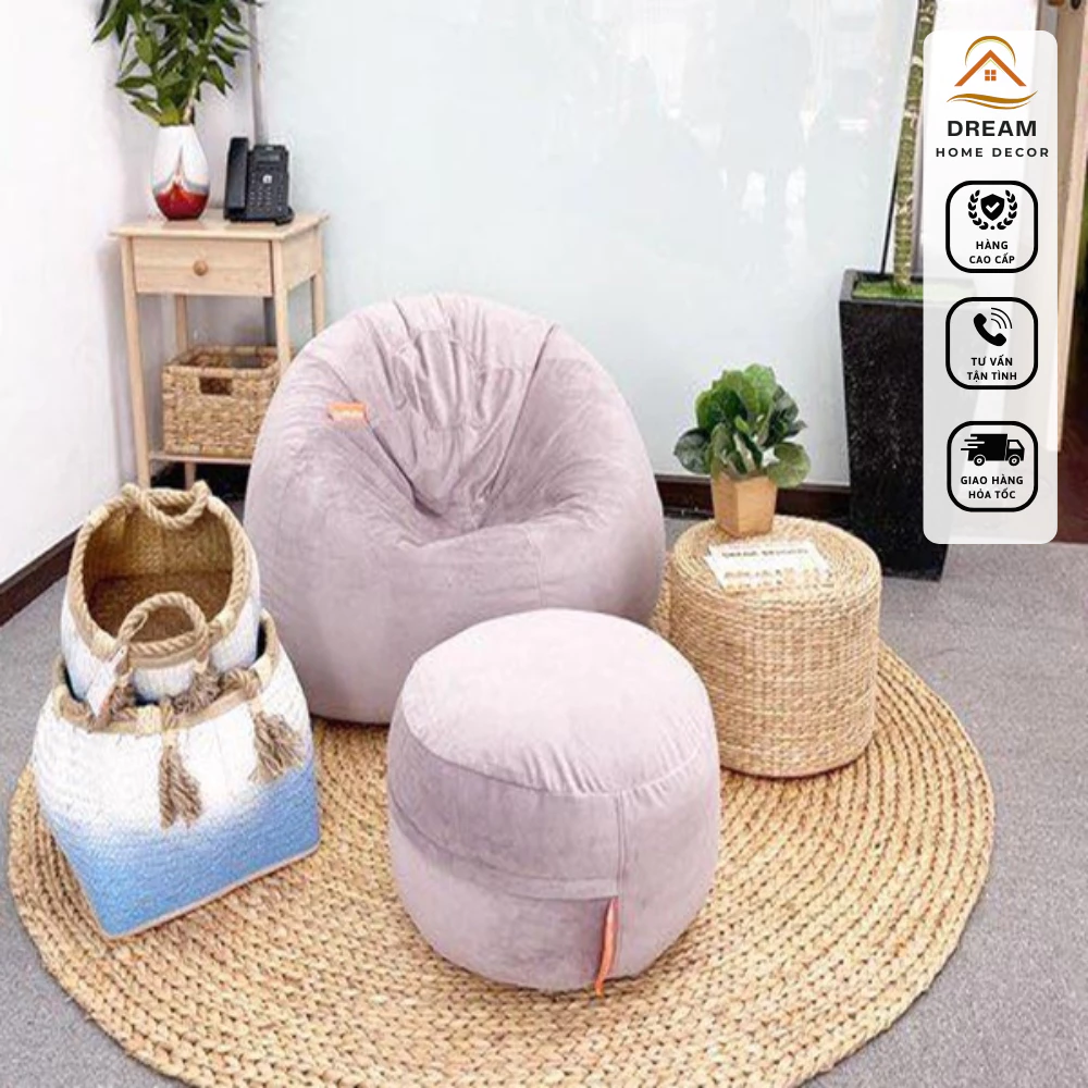Ghế lười hạt xốp SIze M thích hợp để thư giãn giá rẻ