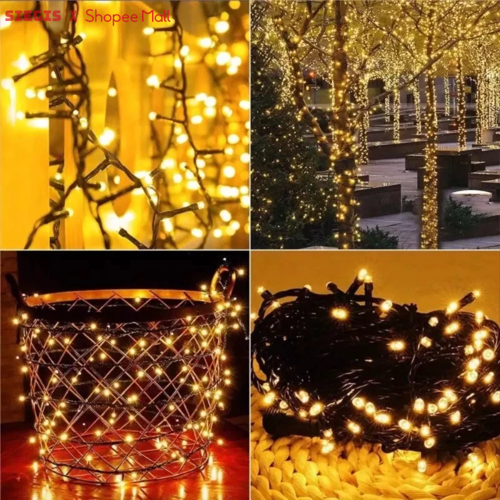 Đèn Nháy Dây Led 50m Chống Nước Trang Trí Ngoài Trời - Đèn Nháy Kim Cương Trang Trí Cây Cảnh, Lễ Hội