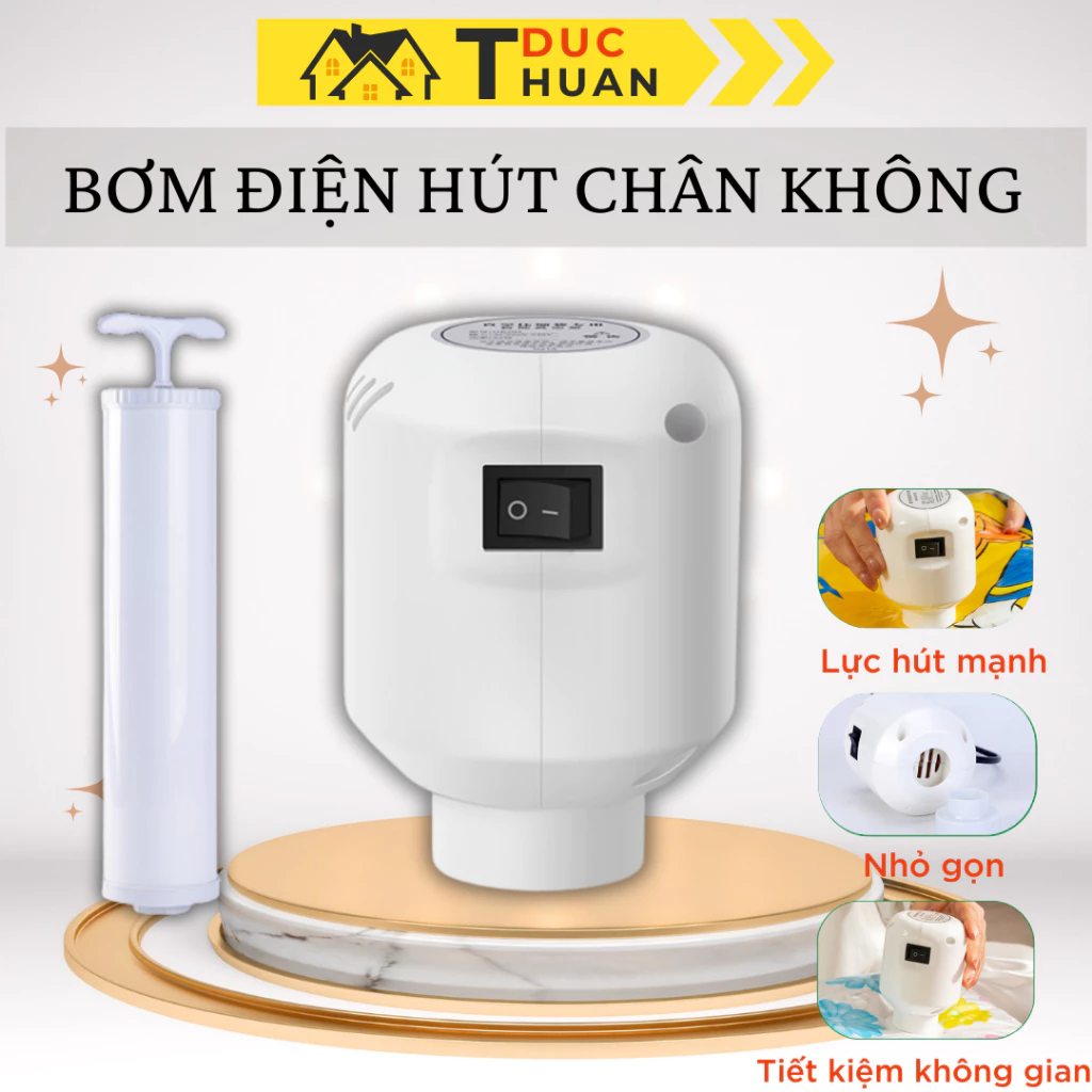 Bơm điện hút chân không quần áo, dùng cho túi hút chân không nhỏ gọn  Đức Thuận HOME - Lẻ như Sỉ