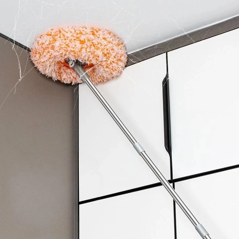 Chổi Lau Trần Nhà, Cây Quét Trần Nhà Hình Hoa Hướng Dương Đa Năng Xoay 180 Độ Cán Inox