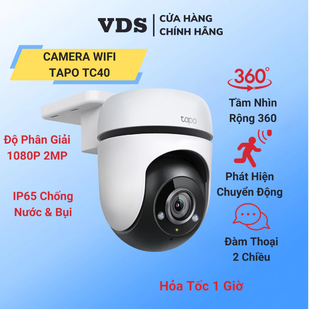 Camera wifi TP-Link TC40 / C510W / C520WS , camera giám sát an ninh quay quét 360 độ, chống nước