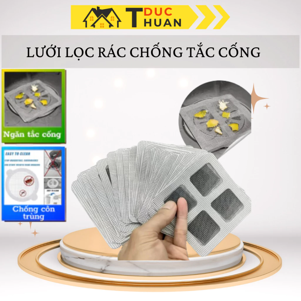 SET 10C Lưới Lọc Rác Chống Tắc Cống Thoát Nước Nhà Tắm Bồn Rửa Ngăn Côn Trùng - ĐT HOME