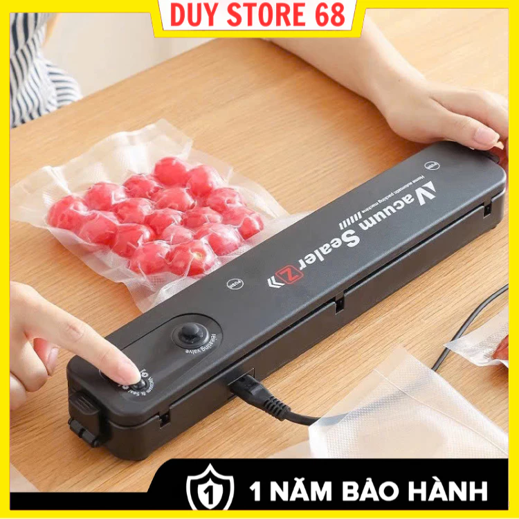 Máy Hút Chân Không Thực Phẩm Kèm Hàn Miệng Túi Vacuum Sealer ( tặng 10 túi hút )