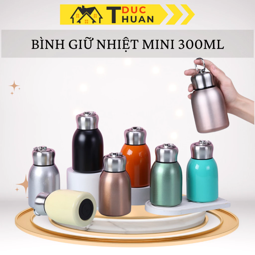 Bình Giữ Nhiệt mini Cafe 300ML, iNOX SUS 304, Giữ Nóng Lạnh đến 12h Đức Thuận HOME - Lẻ như Sỉ