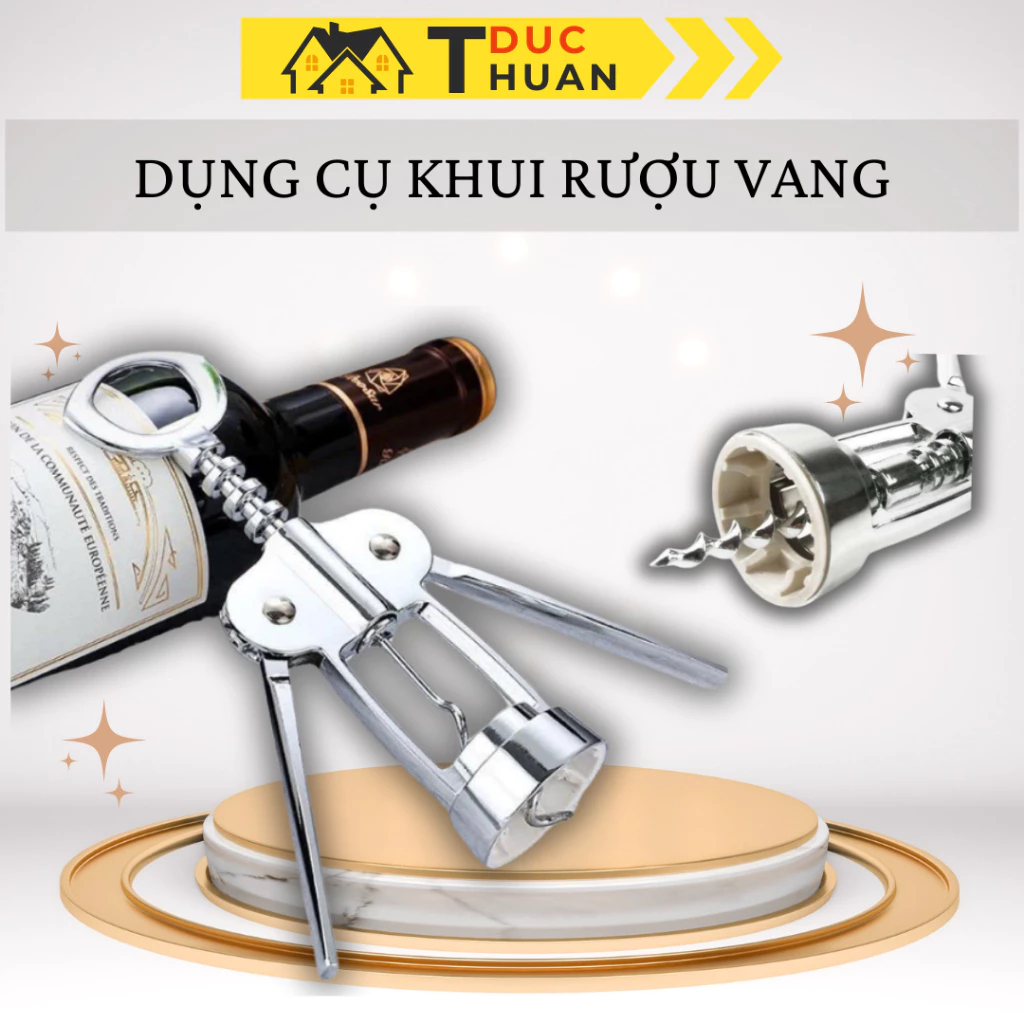 Dụng cụ khui rượu vang inox cao cấp siêu bền  Đức Thuận HOME - Lẻ như Sỉ