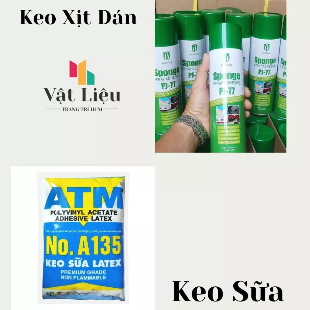 Keo Xịt Dán Tường PJ77 Dán Xốp, Mút, DeCal, Giấy dán tường Công Dụng Đa Năng